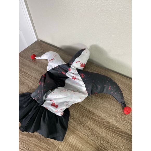 Adult Evil Jester Skull Mask Carnival OSFA Bloody Joker Halloween Costume Prop - Picture 9 of 10